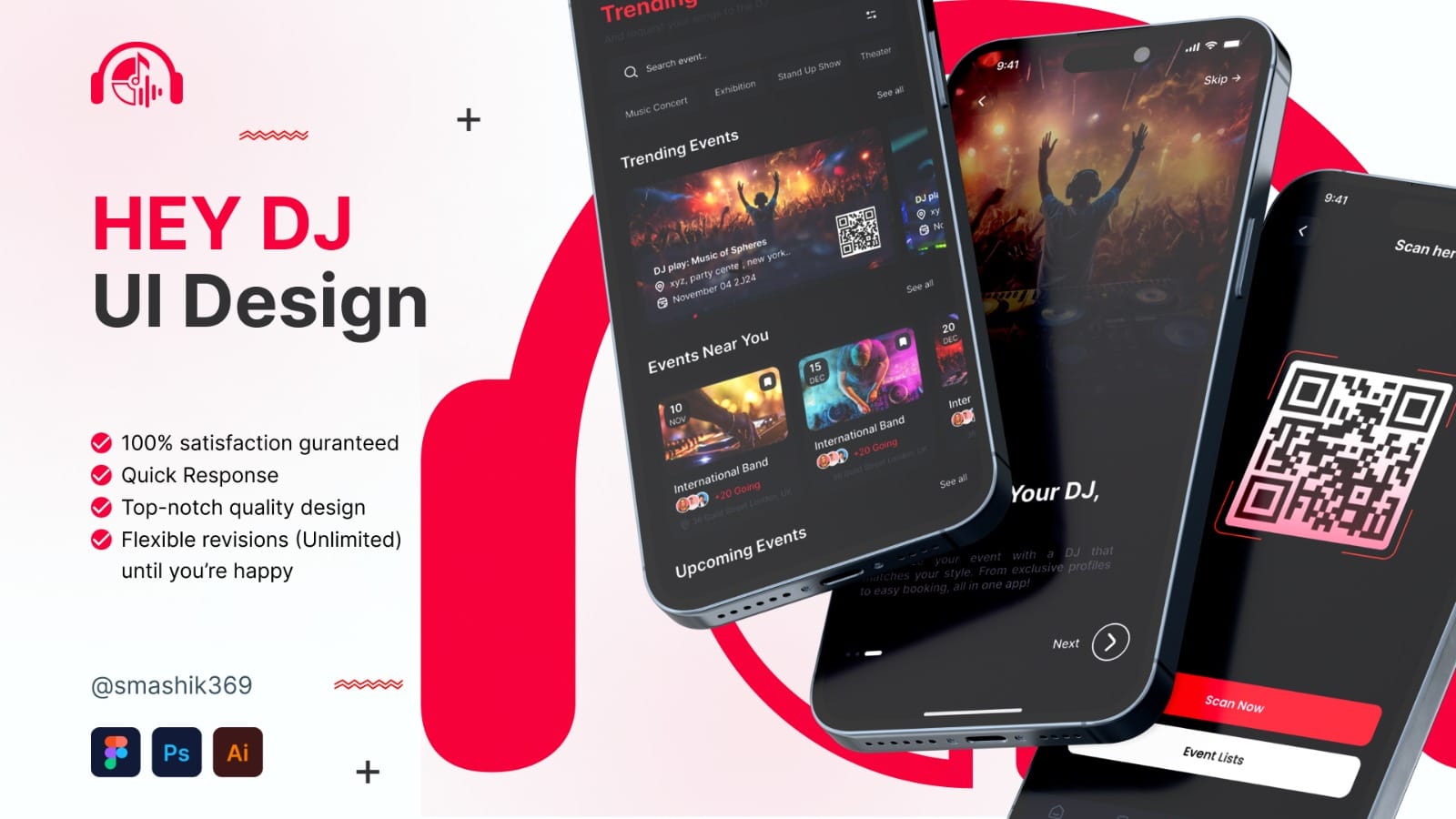 Hey DJ's Mobile UI Design
